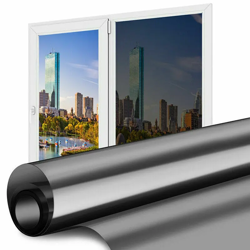One Way Mirror Tint Window Film Privacy Protect UV Reflective Sun Block For Home