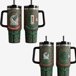 Mexico Soccer Team 2026 Tumbler 40oz 20oz Handle Cup National Football Inspired Travel Mug Fan Drinkware Gift
