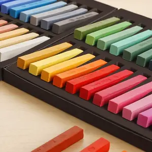 Non Toxic Artist Pastels,Square Soft Pastels Set,Chalks 12/24/36/48 Colors Soft Dry Pastel Artist Chalk Pastel Sticks for Office School Art Drawing Painting Supplies Professional Art Pastel (12Pcs) MARJAQE