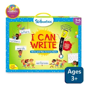 Skillmatics I Can Write - Reusable Educational Toys for Preschool Kids Ages 3-6 with Dry Erase Markers & Duster Cloth