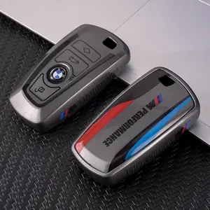 New Sport Style Key Cover Case Keychain Shell Bag Key Fob Protector For BMW 530i 550i 320i 1 2 3 4 5 Series 118i 225i M240i F20 F21 F30 F31 F25 F01 F02 Car Key Accessory Car Key Protector