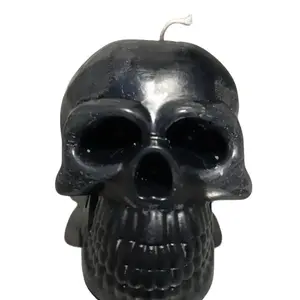 Large Skull Candle - Black Decorative Skull for Home Decor and Ornaments Unique Design Versatile Use Enhance Your Space