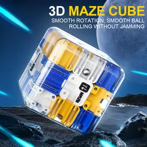 Ultimate 3D Maze Cube Challenge - Smooth 360° Rotating Ball Puzzle, Educational Logic Game for All Ages, Hand-Eye Coordination Training Toy, Perfect Gift for Kids & Adults