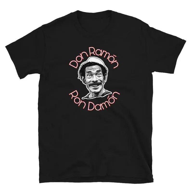 Black El Chavo Del 8 Tshirt: Don Ramon
