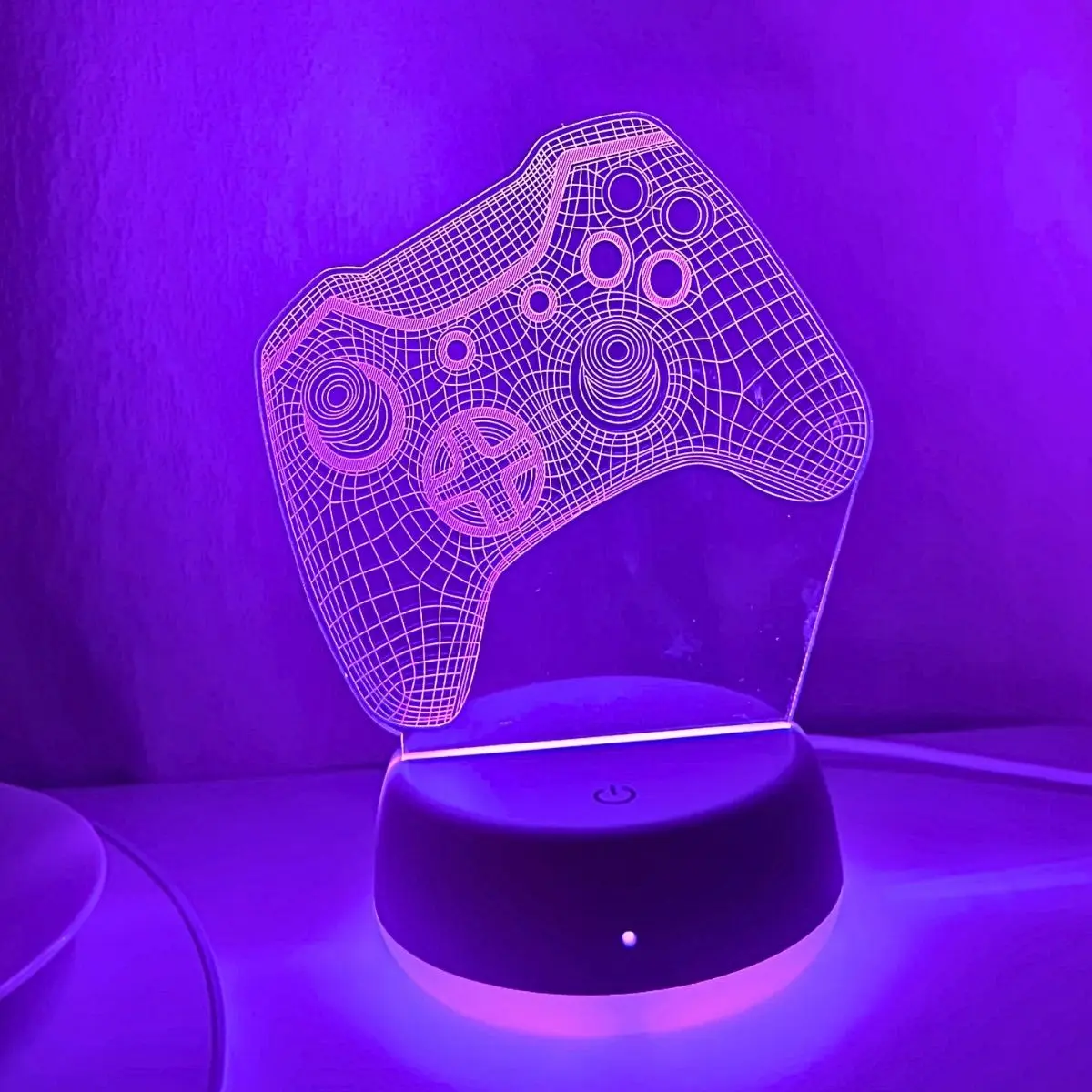 Modern Creative Game Controller LED Table Lamp Night Light, Touch Control Multi-Color Neon Design, USB Powered, Perfect Gift for Gamers, Gaming Lights, LED Mood Light, Touch Sensor Light