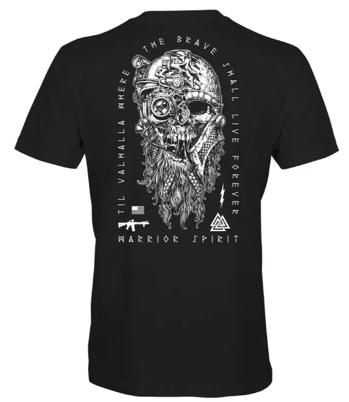Howitzer Men's Valhalla Warrior Patriotic Tee - Military Style, Ultra Soft 100% Cotton, Supports American Heroes, Ring, Shortsleeve, Graphic, Original