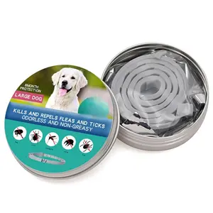Pet Deworming Flea Collar, Retractable Necklace, Anti Flea and Tick, Big Dog Puppy Cat Prevention, Mosquitoes Pets Repellent Collar