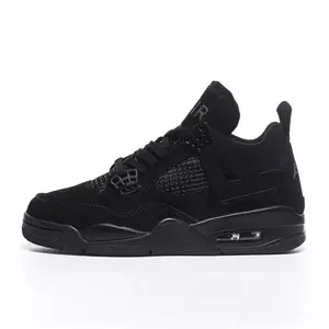 Unisex Vintage Fashion Sports 4S Basketball Shoes Black Yellow