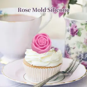 Rose Silicone Mold, 2 Pcs Rose Chocolate Mold 20 Cavity Silicone Roses Molds for Chocolate, Candy, Ice Cube, Gummy, Jello, Jelly, Cupcake Decorations, Candles, Soaps