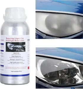 Headlight Restoration Liquid 600ml (800g), Auto Headlight Scratch Restoring Fluid, Headlight Lens Polish Repair Liquid for Repair of Scratch,Yellowed, Haze, Cracked Headlamp