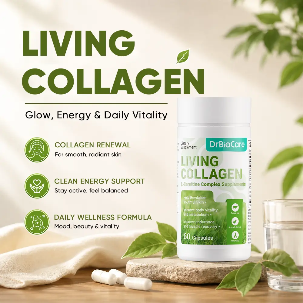 DrBioCare Women’s Beauty & Energy Support – Collagen + L-Carnitine Formula – 60 Capsules