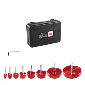 VEVOR 8Pcs PVC Pipe Reamer Kit, 8-Piece, Plastic Pipe Fitting Socket Saver Kit, Includes 1/2'', 3/4", 1", 1-1/4'', 1-1/2", 2", 3", 4'', for PVC, CPVC, ABS Fittings, for Exhaust, Drain, Water Pipes Cleaning