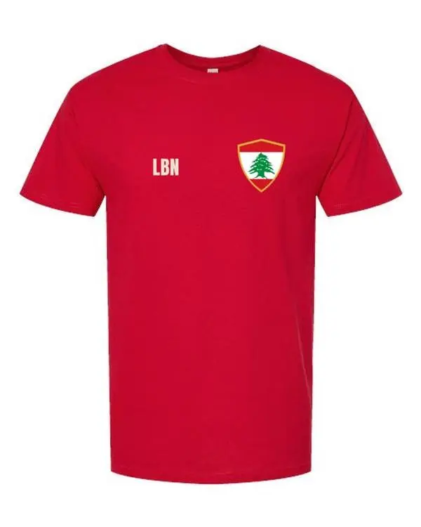 Lebanon Soccer Tee — Retro National Crest | NYC Factory