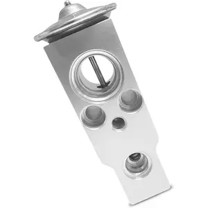 1Pc Aluminum Universal Car Air Conditioner Expansion Valve Auto A/C Replacement Parts for Most Cars Trucks SUVs Silver