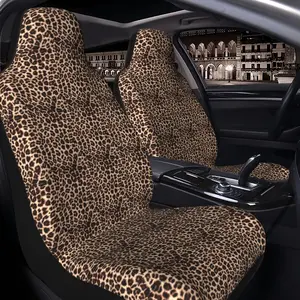 Leopard Print Universal Car Seat Cover, Protective Car Interior Accessory, Durable & Stylish Design, Perfect Fit for All Cars