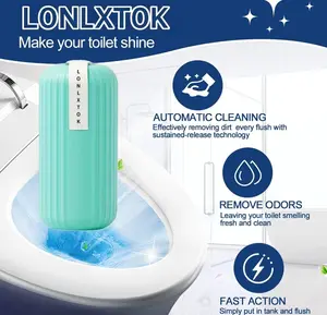 LONLXTOK Clean Automatic Toilet Cleaner with Odor Removal 90 Days Freshness & Tough Stain Fighter Hands Free Toilet Bowl Cleaner with Magic Bottle Design Household Cleaning