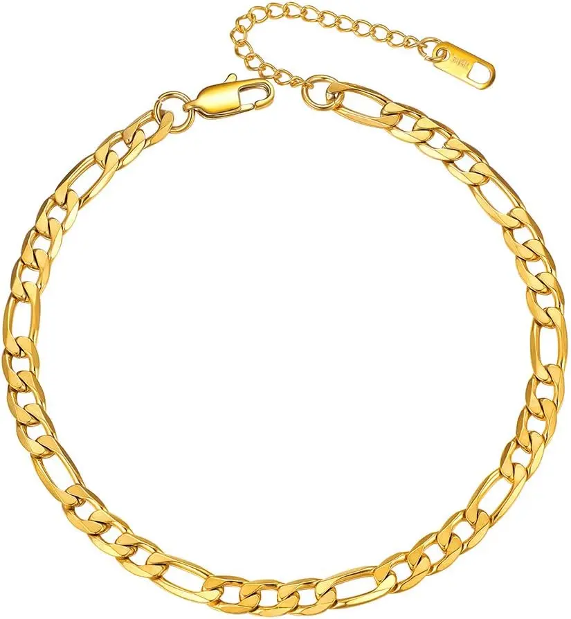 D: gold-figaro chain-6mm