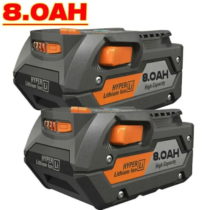 High quality PACK For Ridgid R840087 8.0Ah Lithium Battery Rigid 18 Volt R840085 Power Tools