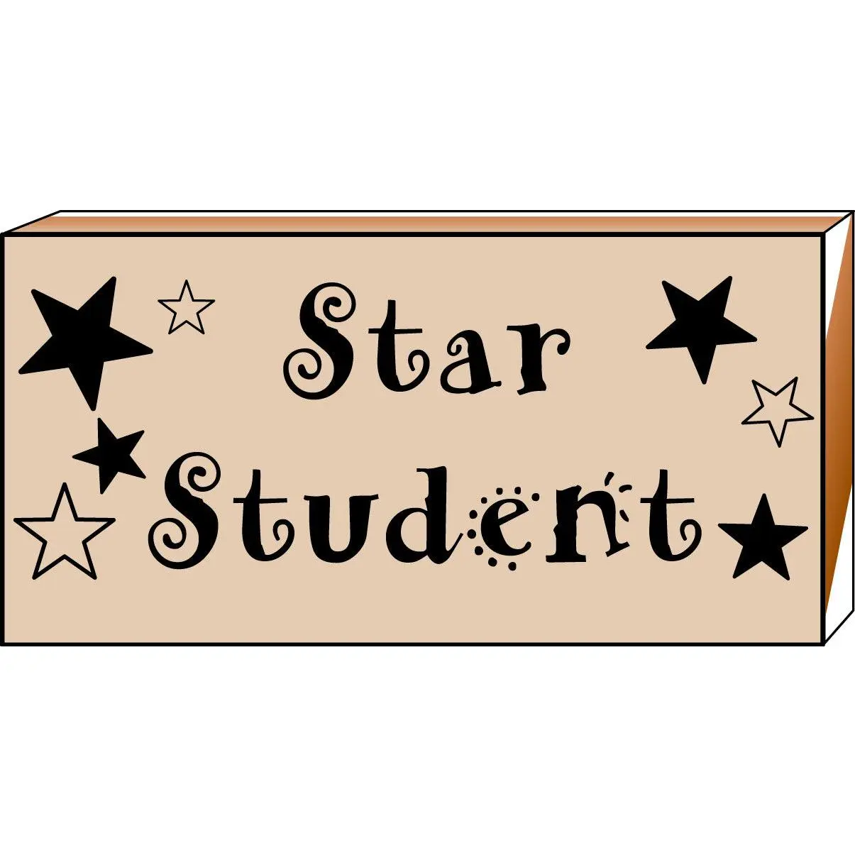 SHAPES ETC. Teacher's Classroom Stamp - 2" x 1 3/4" Star Student, Encourages Good Work Habits for Students