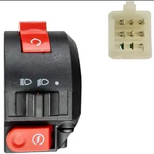 COOLSTER Left Kill Start Stop Handlebar Kill Switch with 7 Wires Connector for Coolster 110cc 125cc ATV Quad Models 3050A-3125XR8-S