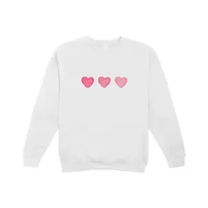 Valentine sweater, long-sleeve crewneck heart patterned sweater, Valentine gift, lover gift