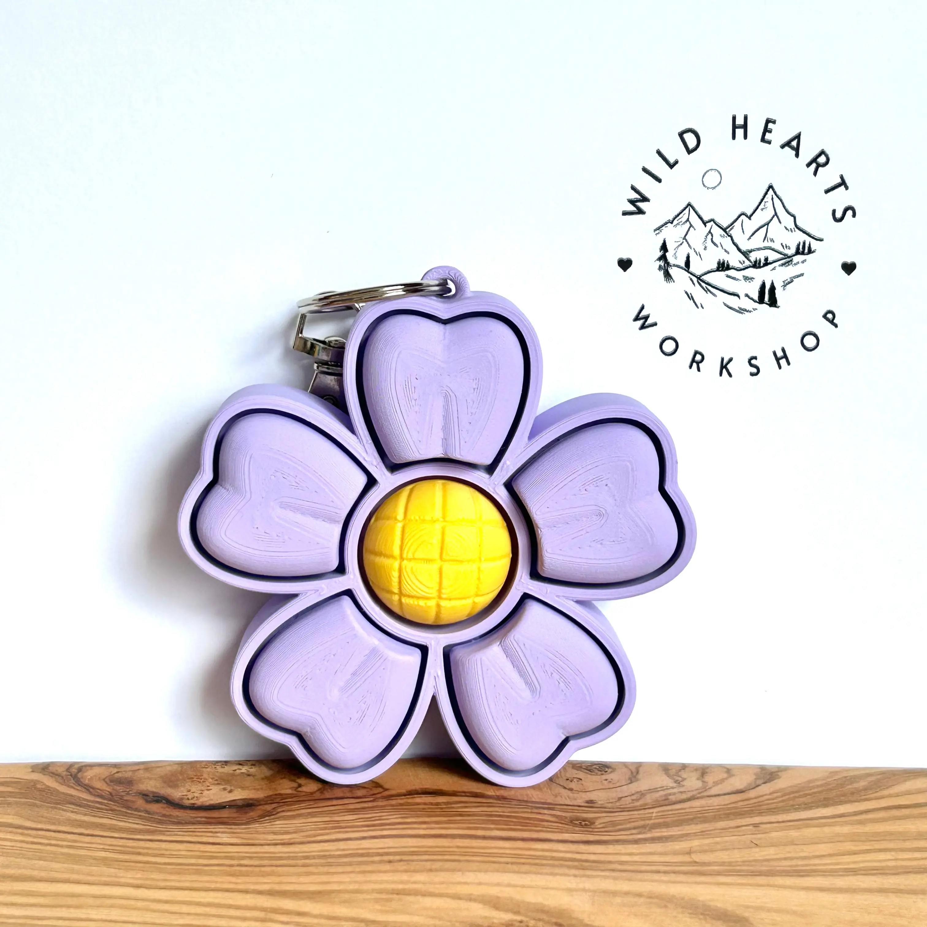 Flower Clicker Keychain, Stress Relief Classic Novelty Toy, Keychain Accessory