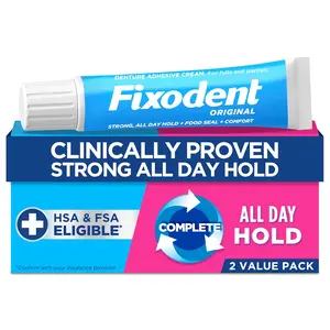Complete Original Denture Adhesive Cream, 2.4 oz, Pack of 2