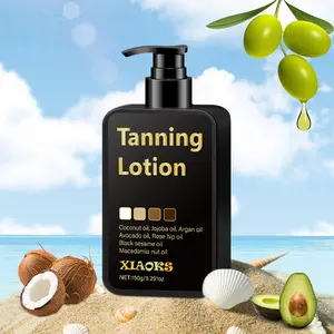 XIAOKS ROZINO Tanning Lotion with Coconut Jojoba Argan Avocado Rosehip Black Sesame Macadamia Oils for Natural Tan 150g