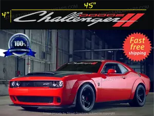 Dodge CHALLENGER Windshield Vinyl Decal Sticker 47" x 5" Durable Material USA Made Vehicle Exterior Decoration Fast Shipping