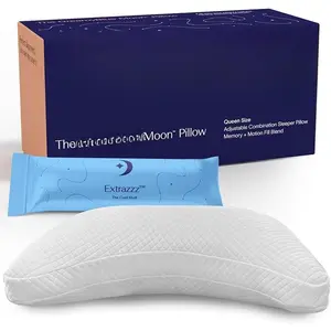 Moon Pillow o Adjustable Loft, Luxury Cover, Shredded Memory  o for , Side and Combination Sleepers o Neutral Alignment for  o CertiPUR- Certified  ()