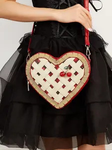 Cute Heart-Shaped Women's Shoulder Bag, Stylish Crossbody Bag for Teens, Girls Small Purse, Chic Crossbody Purse, Fashionable Handbag, Thanksgiving Birthday Gift, Party Clutch, Crossbody Purses, Fashionable Bags