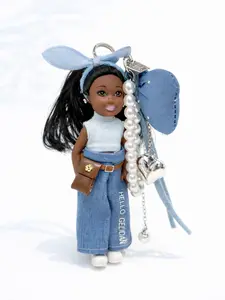 Cute Doll Keychain Charm – Kawaii Plush Pendant for Bag, Phone & Backpack | Perfect Gift for Girls