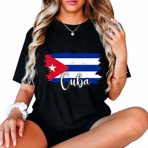 100% Cotton Unisex Cuba flag tshirt, cuban maps, cuba tshirts for women and men T-Shirt