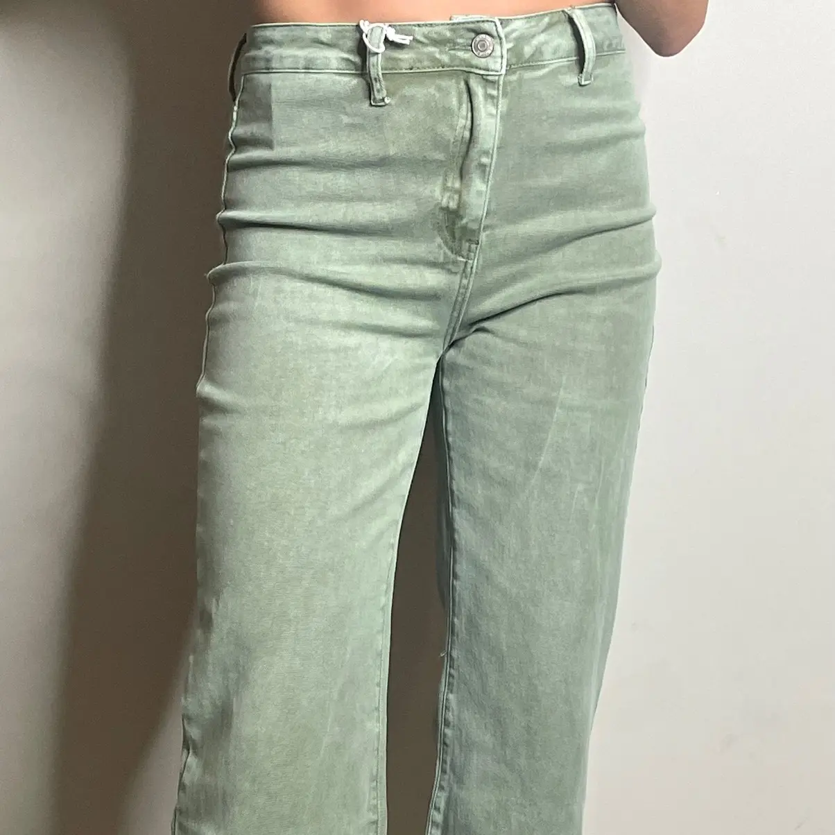 Zenana Olive Raw Hem Jeans