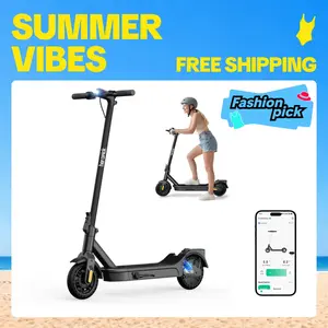 Electric Scooter 500W Peak Motor, 20 MPH Max Speed, 20 Miles Range, 8.5" Tubeless Tires, Folding Design, APP Control, Integrated Bell, dual breaking system Summervibes