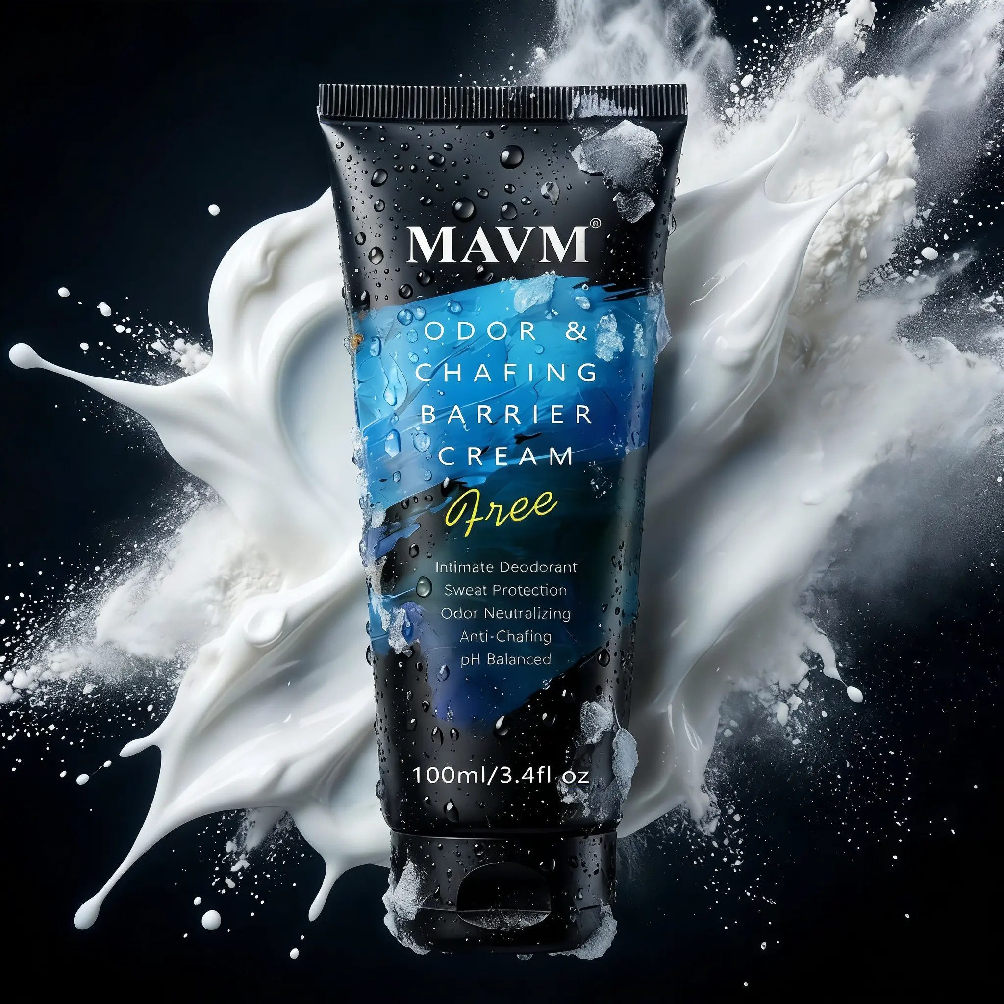 MAVM Men's Aluminum Free Antiperspirant Deodorant Cream - Fresh Woody Citrus Scent, Underarm Care, Dry Sweat Protection, Anti-Chafing, Summer Vibes, Aluminum Free Deodorants