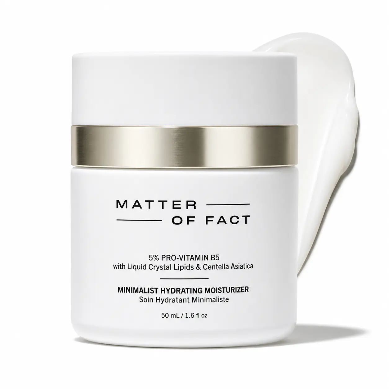 MATTER  OF FACT Minimalist Hydrating Moisturizer with Pro Vitamin B5, Liquid Crystal Lipids and Centella Asiatica, Lightweight Daytime Face Cream for Moisture Barrier Support, 50ml / 1.6 Fl Oz Soothing Skin Repair Hydrate