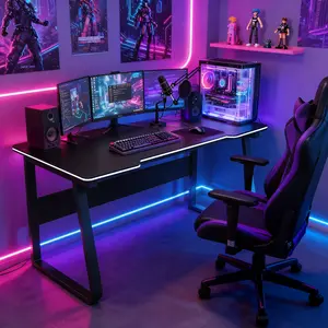 【Mother's Day】Gaming Desk Computer Writing Table Student Art Modren Simple Style PC Wood Suitable Portable Desk for Home Gaming table