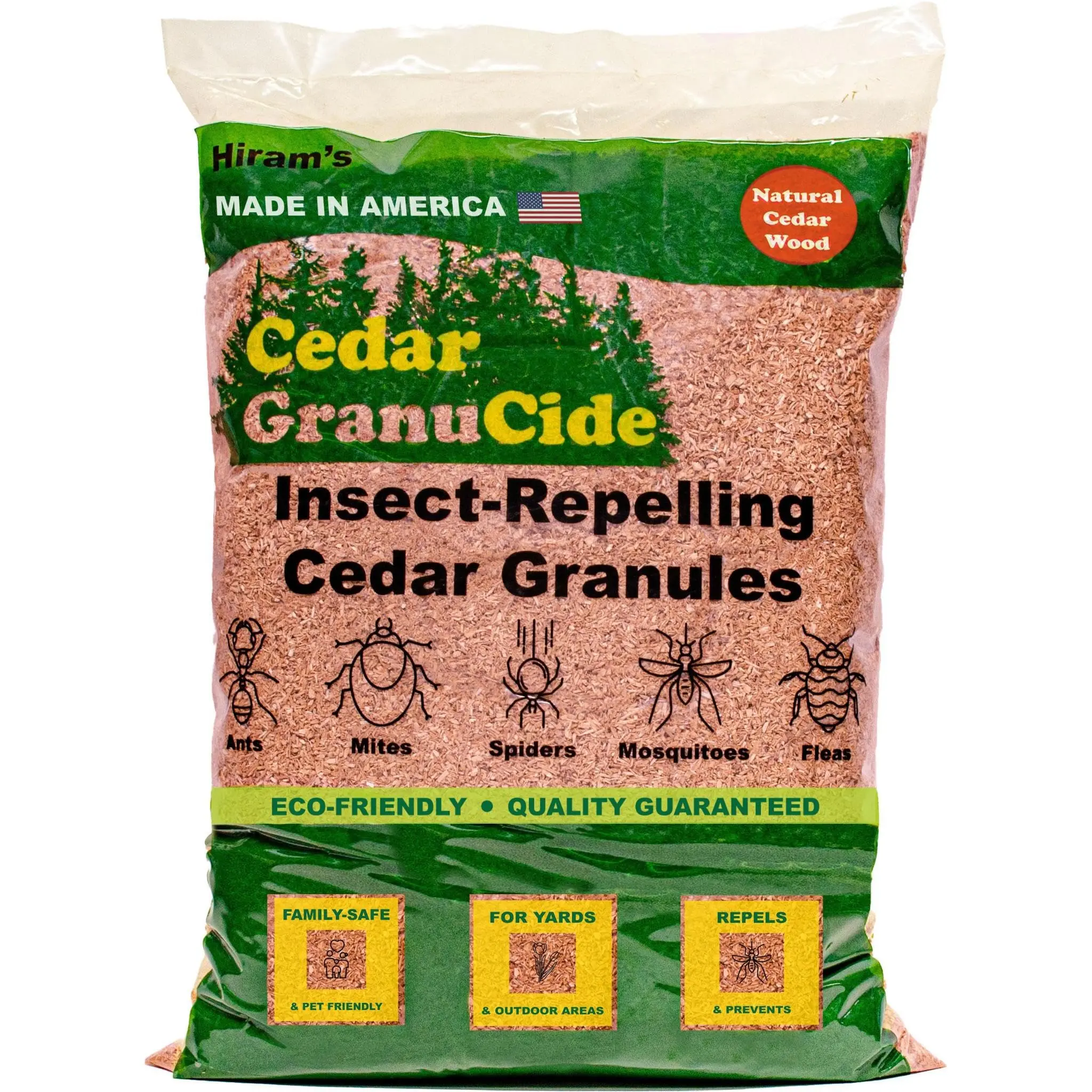 8 lb Untreated Cedar Wood Granules, Long-Lasting Outdoor Pest Repel for Ants, Aphids, Spiders & Mosquitoes, Home & Garden Cedar Mulch Ground Cover