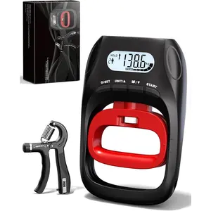 Grip Strength Tester Trainer - Electronic Hand Dynamometer of 400lbs/180kg & Grip strengthener with Adjustable Resistance  Sport
