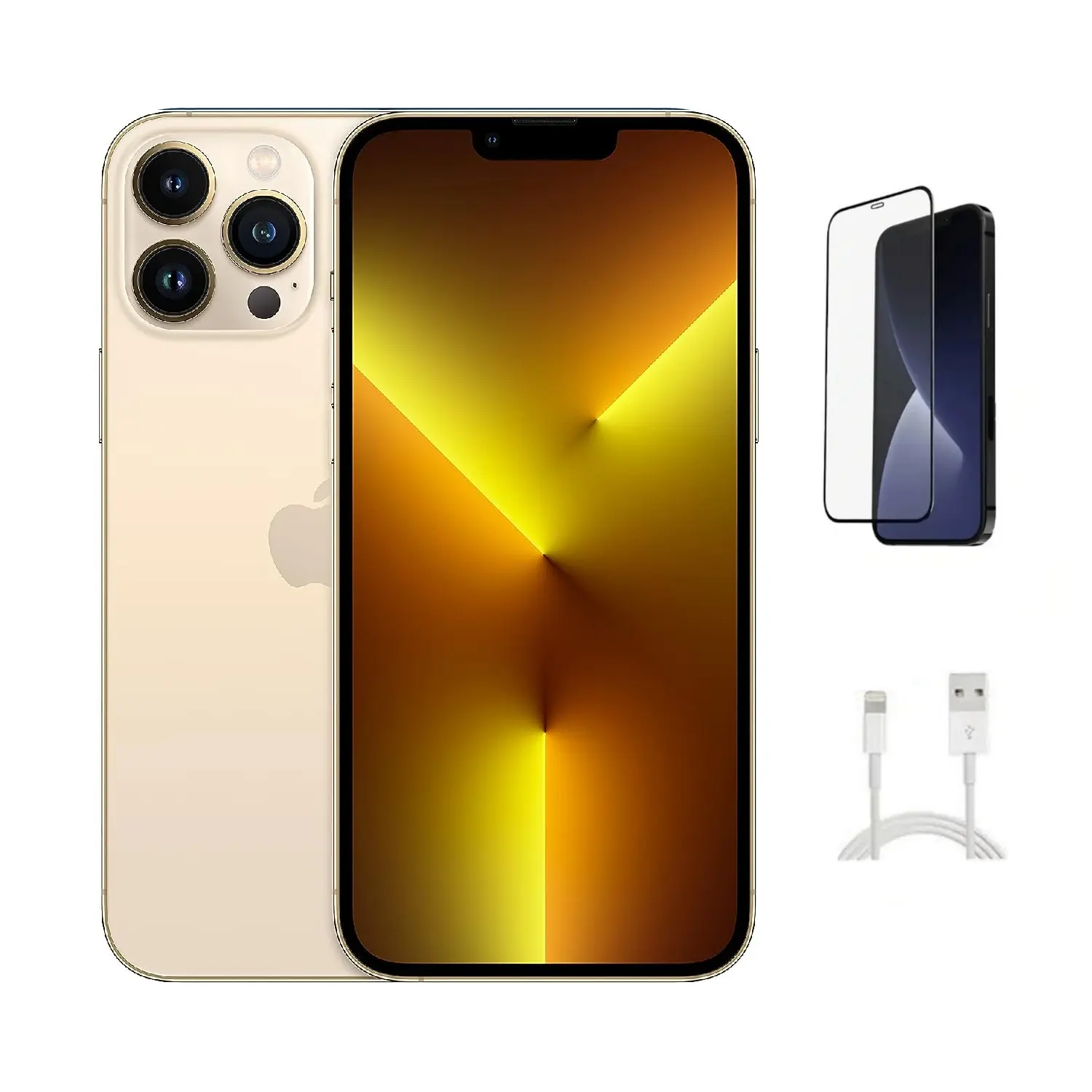 Refurbished iPhone 13 Pro (Unlocked)-Good Condition with Tempered Glass Screen Protector & 1 Year Warranty  A2483