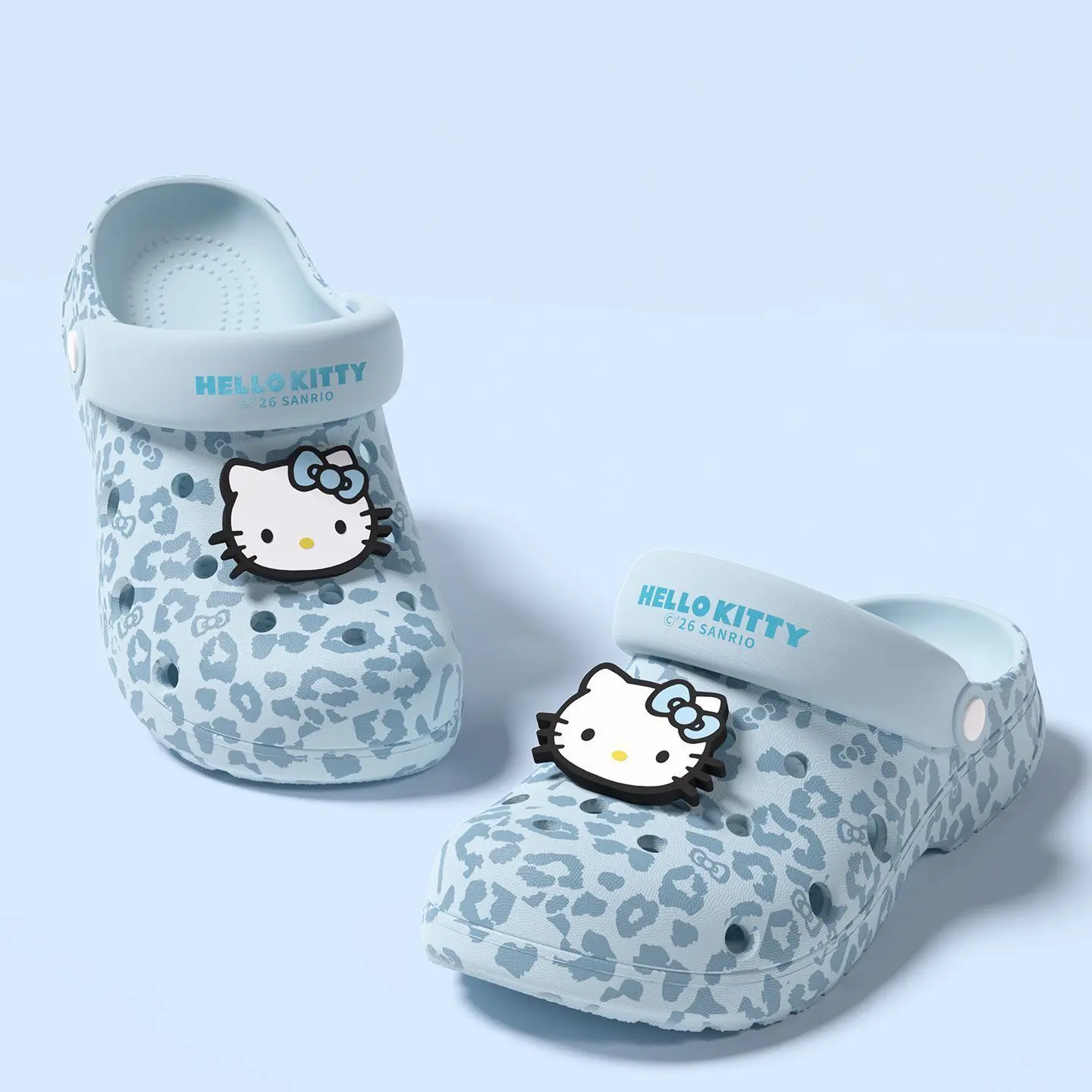 Sanrio Leopard Clogs Women Summer Non-Slip Breathable Platform EVA Sandals Slippers