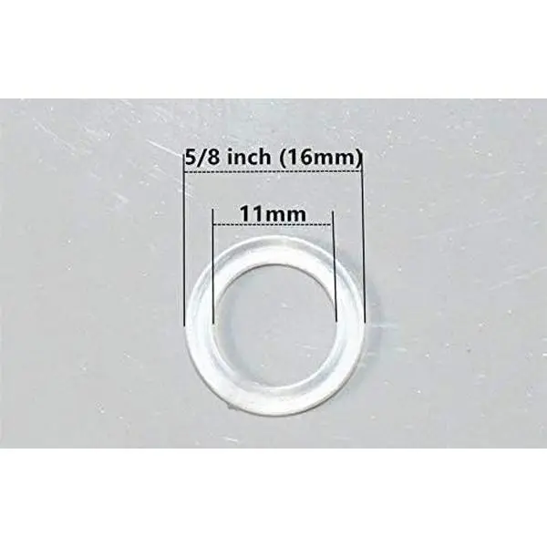 Cafe Curtain Rings 100pcs Clear Plastic Rings for Roman Shades 5/8"