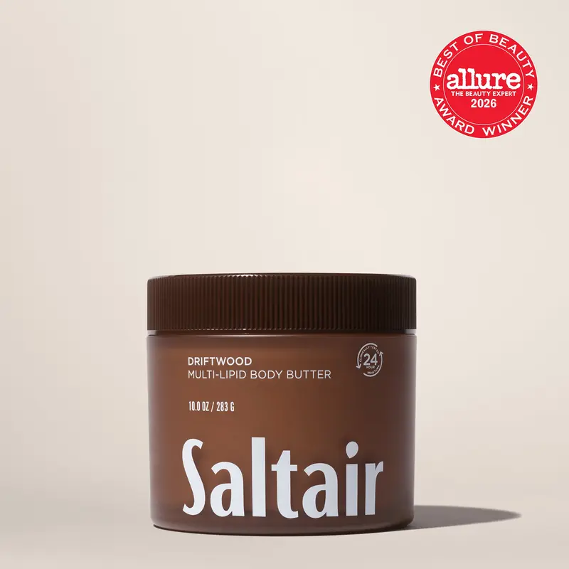 Saltair Driftwood Body Butter – Deep Moisture Cream with Ceramides, Coconut & Sea Buckthorn Oils – 24-Hour Hydration – 10 fl oz