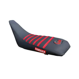 QK RACING Premium Multi-Grip Gripper Seat Cover for Yamaha YFZ 450 2004-2013 - Custom-Fit ATV Seat Protector with Red Stripes for Superior Comfort and Stylish Upgrade