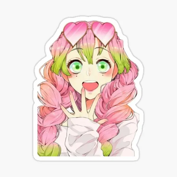 Mitsuri Kanroji Sticker, Cute Anime Vinyl Decal, Waterproof Laptop Sticker, Aesthetic Anime Lover Gift, Durable Kawaii Car & Skateboard Decoration