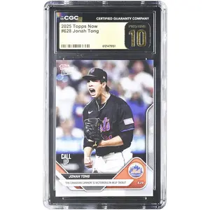 Jonah Tong New York Mets 2025 Topps Now MLB Debut #628 CGC Authenticated PRISTINE 10 Card