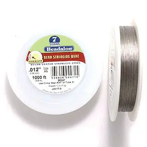 FI296-1000: Beadalon Silver .012 7-strand 1000 Feet Spool 1 Spool