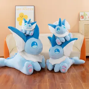 Vaporeon Plush Toy, Pocket Monster Stuffed Doll, Perfect Pikachu Pillow Gift, Ideal for Home Decor, Special Occasions Like Birthdays & Weddings