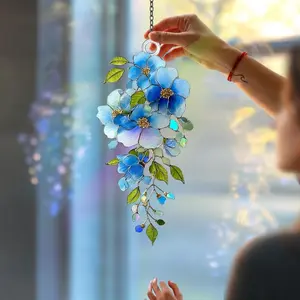 Forget Me Not Flower Suncatcher, Sympathy Gift, Acrylic Window Decor, Floral Sun Catcher, Botanical Window Hanging, Memorial Gift, Aesthetic Home Decor, Gift for Her